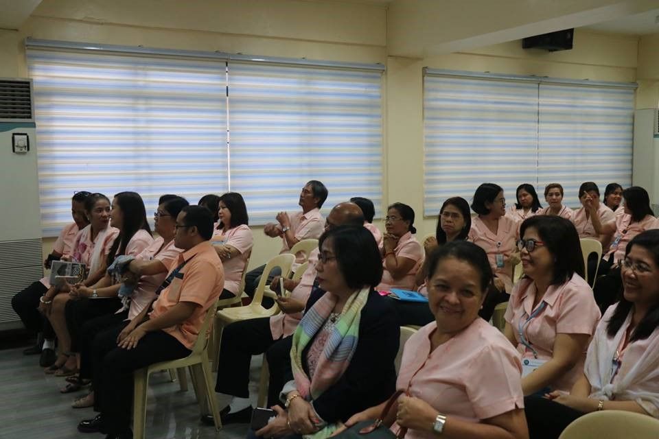 Administrative Council members with the ISO consultant, Engr. Helen A. Evalle                  seated beside Dr. Zenaida Vitasa  happily  waiting for the highlight of the finding