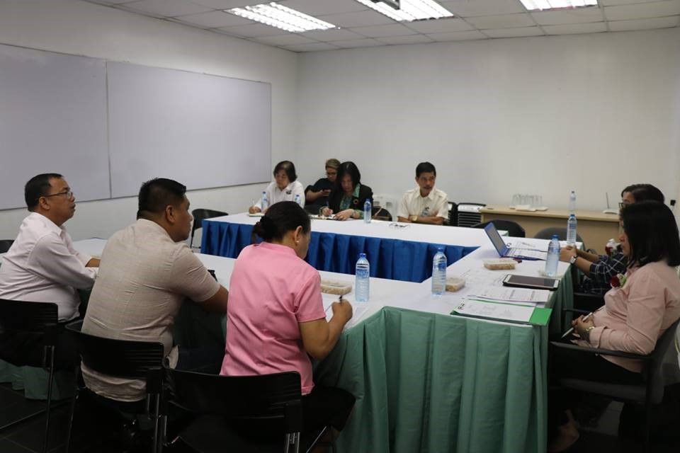 LSPU-Santa Cruz process owners together with the Consultant, Engr. Helen Alian Evalle having  the closing meeting.